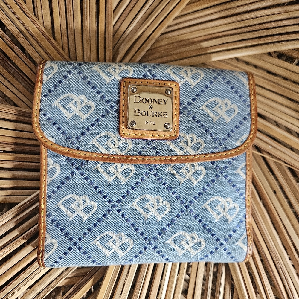 Dooney & Bourke Light Blue Monogram Wallet